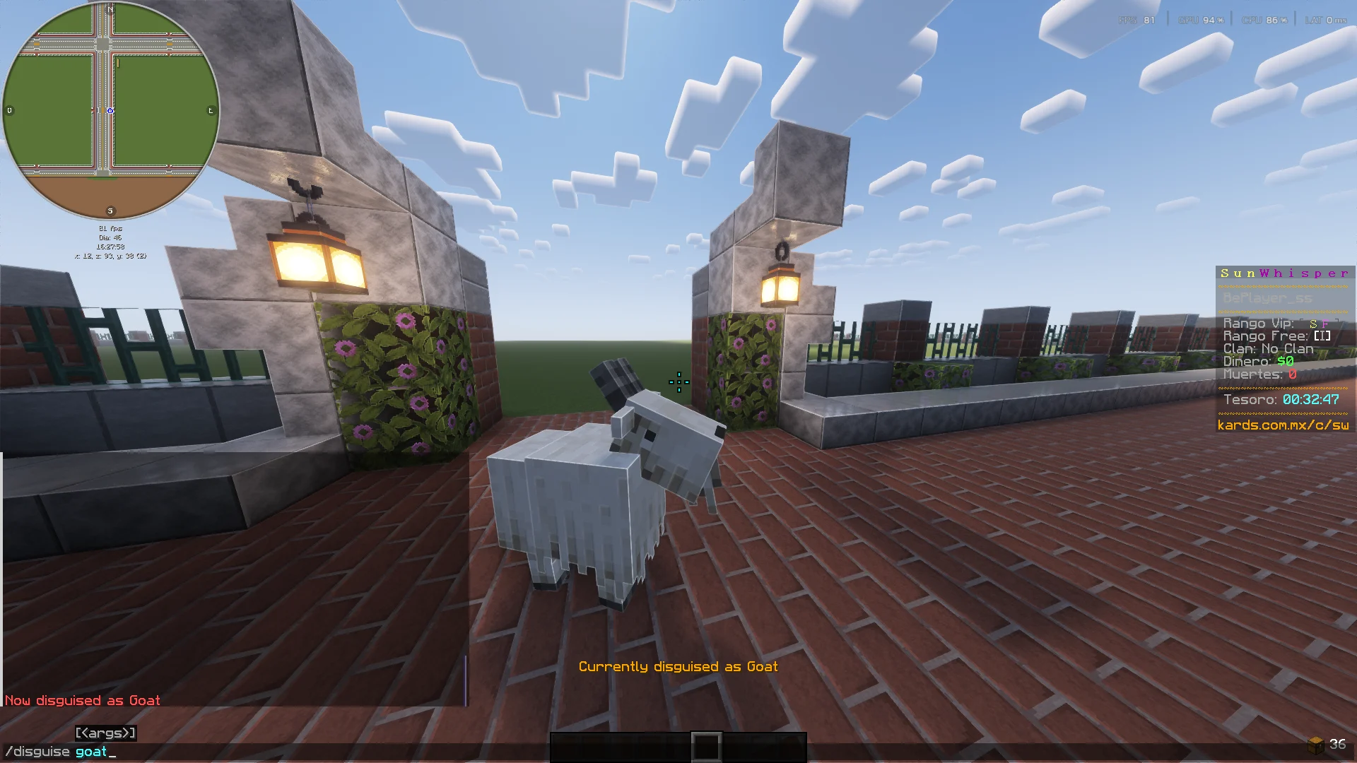 Preview del comando /disguise 1