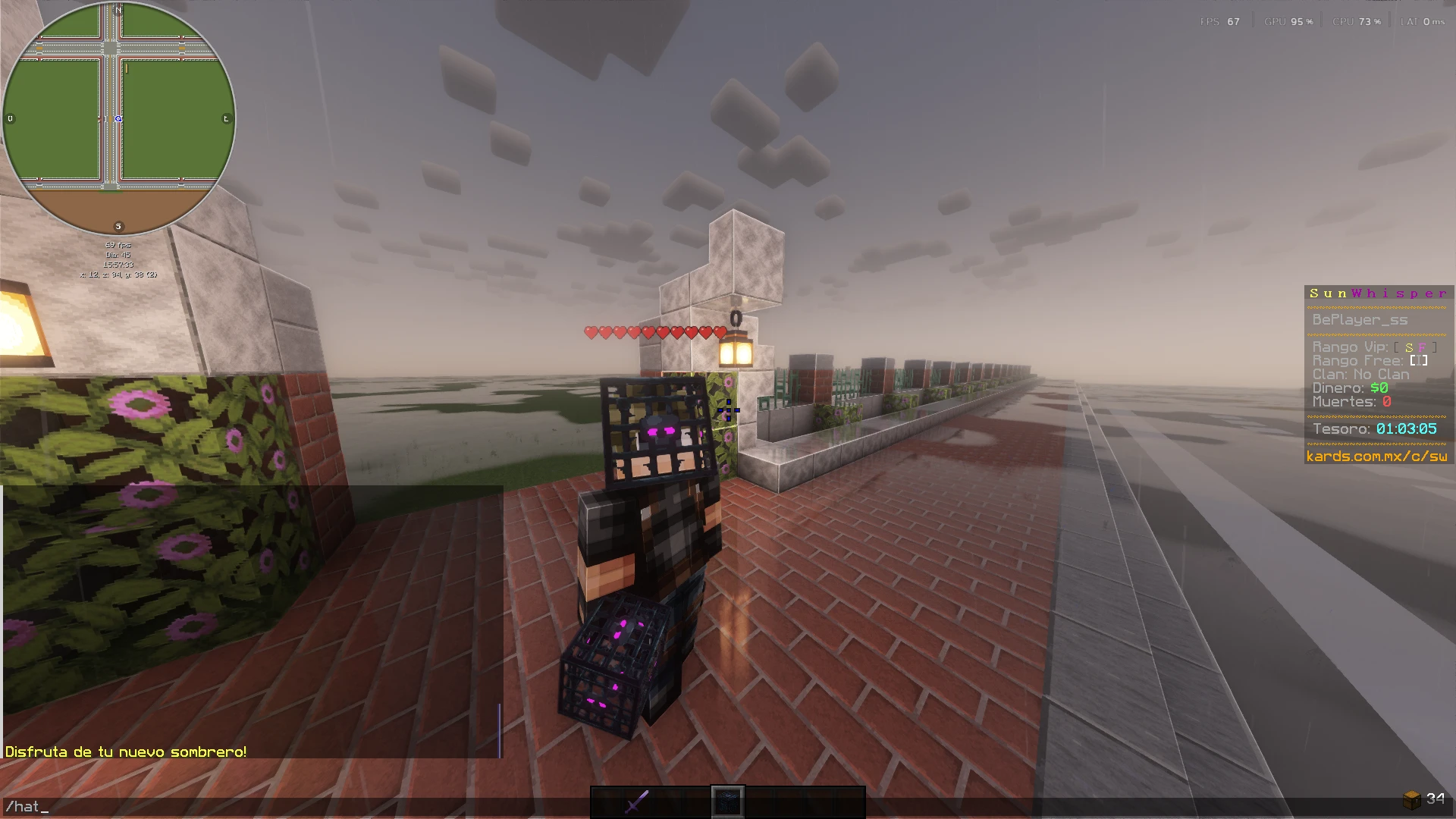 Preview del comando /hat 1