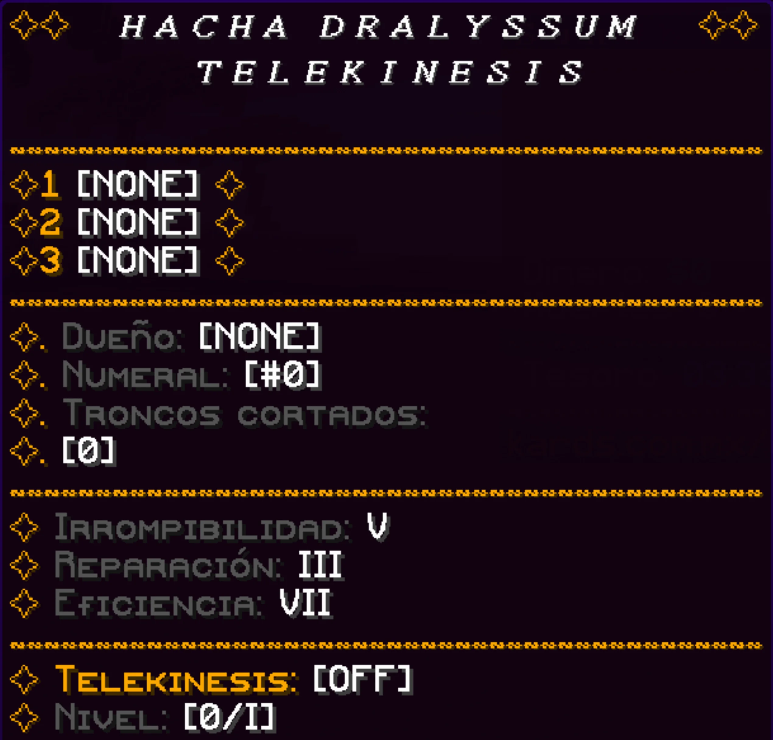 Preview Hacha Telekinesis